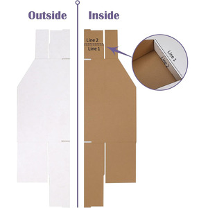 B667 <span class=keywords><strong>blanc</strong></span> carton ondulé bacs de rangement boîtes garde-manger organisateur bacs <span class=keywords><strong>étagère</strong></span>s Garage bureau Organisation en gros pièces boîte - Product Image 3