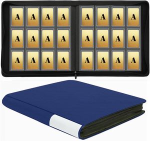 Classeur de cartes à collectionner personnalisé noir à 12 pochettes, album en cuir PU premium pour collection de cartes - Product Image 1