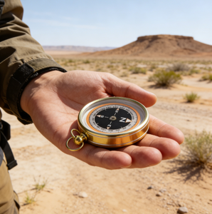 Boussole <span class=keywords><strong>magnétique</strong></span> vintage dorée Minghao OEM de haute qualité pour les activités de plein air, livrée avec une boucle pour une portabilité facile - Product Image 5
