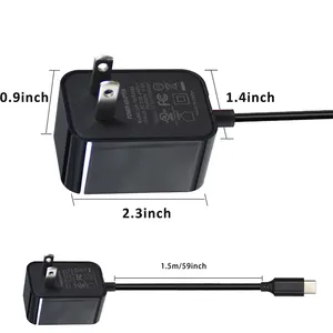 Adaptador de corriente de 12 voltios 1A Fuente Usb, enchufe de pared Cable extra largo de 5 pies