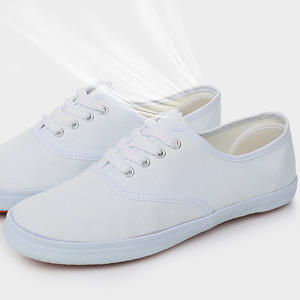 Chaussures de marche décontractées en toile blanche pour hommes et femmes, simples, tendance, respirantes, à semelle en caoutchouc, confortables, printemps, été, automne, hiver, exercice - Product Image 5