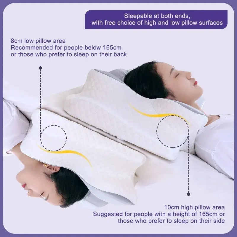 Oreiller cervical en mousse à mémoire de forme ergonomique personnalisé oreillers de couchage orthopédiques pour dormir confortable