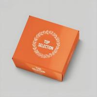 Boîte Cadeau et de Transport Premium Thème Avion Orange avec Embossage en Carton Ondulé, Tailles Personnalisables pour Chaussettes et Vêtements