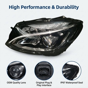 <span class=keywords><strong>Faros</strong></span> Delanteros LED Originales Usados A2059067303 A2059067403 para Mercedes Clase C W205 Pre-LCI 2015-2018 - Product Image 1