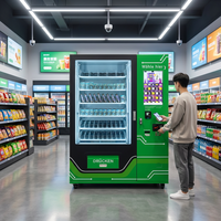 Distributeurs automatiques intelligents 24h/24 avec IA, SDK, écran tactile et gestion cloud pour la vente de snacks et boissons sans surveillance (paiement par carte)