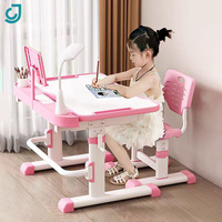 Nouveau bureau d'apprentissage ergonomique pour enfants avec étagère meubles de maison hauteur réglable enfants table d'étude et ensemble de chaises pour enfant