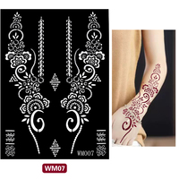 Pochoir de tatouage pour doigts et mains, modèle 888, personnalisable en usine, avec peinture en spray et pâte de henné