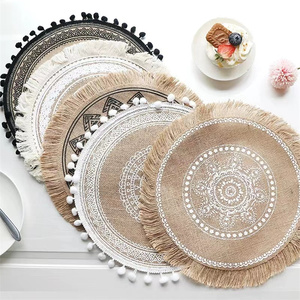 <span class=keywords><strong>Tapis</strong></span> <span class=keywords><strong>de</strong></span> salle à manger <span class=keywords><strong>de</strong></span> <span class=keywords><strong>cuisine</strong></span>, <span class=keywords><strong>tapis</strong></span> <span class=keywords><strong>de</strong></span> Table rond <span class=keywords><strong>en</strong></span> <span class=keywords><strong>Jute</strong></span> imprimé <span class=keywords><strong>en</strong></span> soie imperméable avec pompons - Product Image 4