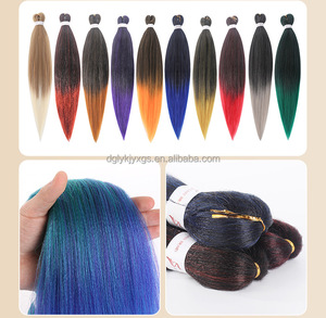 All'ingrosso 3x prestirato EZ intrecciatura per le estensioni sintetiche a forma di Ombre facile treccia Pre stirata acqua calda africana tinta - Product Image 3