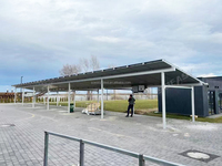 Structure de support de carport solaire en aluminium étanche pour systèmes photovoltaïques résidentiels et commerciaux