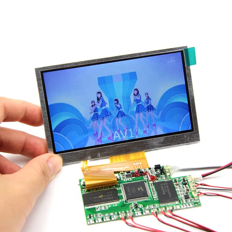 Su misura di piccola dimensione 4.3 pollice schermo LCD TFT panel display per video brochure giocatore di pubblicità invito biglietto di auguri