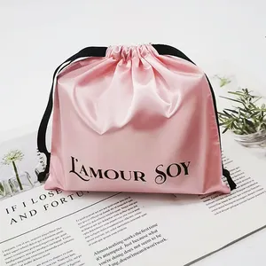 Custom Satin Bags For Wigs Dust Bag Satin Bundles Packaging Sexy Lingerie Bags