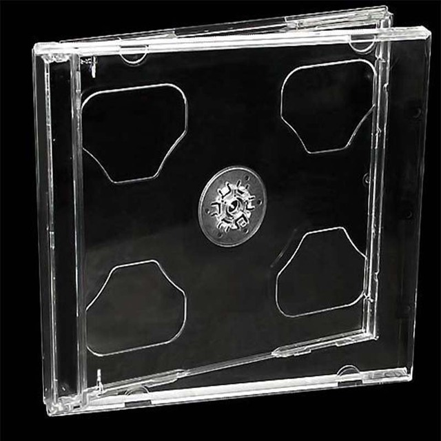 China Factory Wholesale Clear 10.4mm Double Cd Jewel Case with Clear Tray Transparent 2CD Storage Box