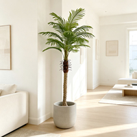 Promotion : Palmier Artificiel Haut de Gamme, Réaliste, en Plastique, 180 cm, pour Décoration Moderne de Maison et Appartement