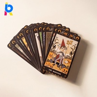 Jeu de cartes de tarot personnalisées, durables, recyclables et écologiques pour usage familial, avec finition brillante et livre d'instructions