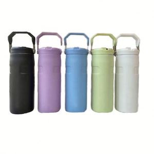Modern Stainless Steel Vacuum Thermos Cup 16Oz <b>Large</b> Capacity Portable Travel Use With Handle Sports <b>Kettle</b> - Product Image 2