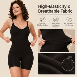 <span class=keywords><strong>Body</strong></span> <span class=keywords><strong>modellante</strong></span> senza cuciture da donna con spalline regolabili, supporto per il busto, controllo della pancia, pantaloncini modellanti per uso quotidiano - Product Image 3