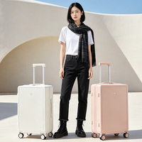 Valise à roulettes universelle pour étudiants (hommes et femmes), durable, avec logo, grande capacité, silencieuse, imperméable et antivol.
