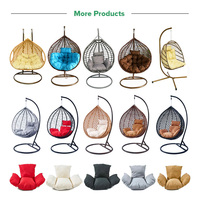 Vente en gros de meubles de jardin modernes et personnalisés pour balcon chaise de balançoire de patio chaise de loisirs suspendue en rotin avec œuf