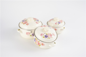 Ba-mảnh và men nồi đặt nhỏ acst sắt sữa Pan & súp/cổ chậu - Product Image 2