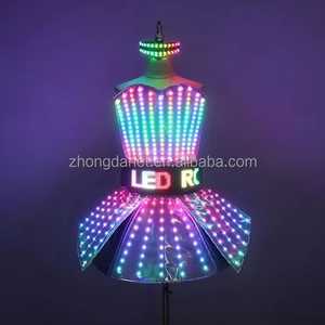 Vestido Luminoso con Espejos y Luces LED de Colores Zhongda para Bailarinas, DJ, Cantantes y Artistas de Bar, Ropa Brillante para Mujer - Product Image 5