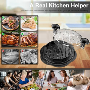 Grande machine manuelle en plastique antidérapante pour déchiqueter la viande cuite et les poitrines de poulet, outil de déchiquetage de poulet à torsion - Product Image 5