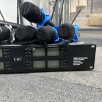Système de microphone sans fil NX-08 UHF 8 canaux, portée de 200 m, avec USB pour la maison/l'église/les performances KTV