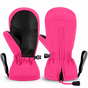 Gants de ski pour enfants, isolés, thermiques, légers, en PU, imperméables, coupe-vent, respirants, à doigts séparés, protection UV, compatibles écran tactile, hiver - Product Image 1