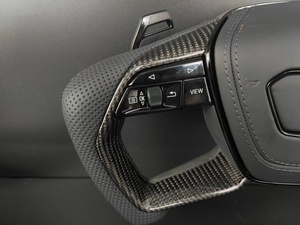 Volant de direction style F1 en fibre de carbone et cuir avec boutons multifonctions pour <span class=keywords><strong>Audi</strong></span> A3/A4/A5/A6/A7/A8/<span class=keywords><strong>Q5</strong></span>/Q7/RS Series - Product Image 5