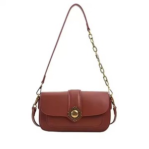 Bolso de Mensajero de Cuero de Moda al por Mayor de Fábrica 2024 para Mujer, Bolso de Hombro Portátil de una Sola Correa para Todas las Temporadas, Verano e Invierno - Product Image 1
