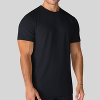 T-shirt de sport slim pour homme, logo personnalisé, mélange 95% coton 5% élasthanne, t-shirt de sport uni, coupe musclée