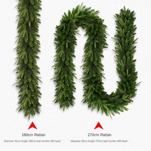 PE New Grass Green Simulation Christmas Rattan <b>PVC</b> Material Store Window <b>Dress</b> Scene Layout for Store Christmas Decorations - Product Image 2