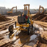 Machine de forage de puits profonds avec une grande mobilité pour les chantiers de construction en Asie du Sud-Est