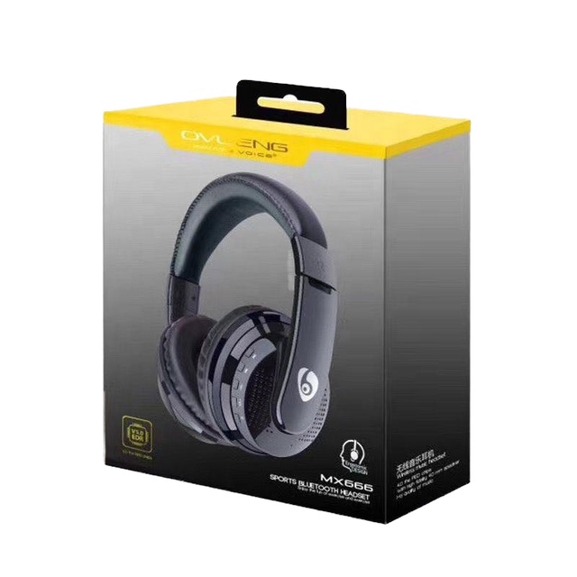 New Arrival OVleng MX666 Wireless Earphone Stereo Gaming Headphones With Microphone Support FM Card 3.5mm Cable Headset