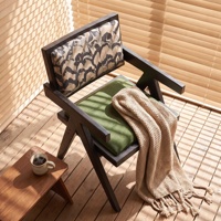 Fauteuil en bois de caoutchouc avec assise en velours vert mousse, fournisseur de mobilier de restaurant