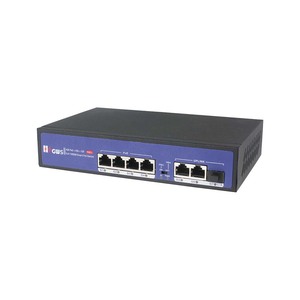 Commutateur PoE Gigabit 4 ports avec port fibre SFP et 2 ports RJ45 Uplink - Product Image 2