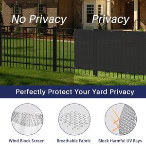 <span class=keywords><strong>Malla</strong></span> de Protección de Privacidad Portátil Impermeable de 6'x50', Resistente, para Proteger de Viento, <span class=keywords><strong>Malla</strong></span> de Sombra para Jardín, Pared Exterior - Product Image 2