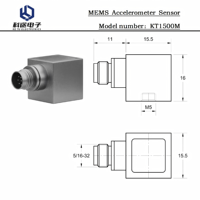MEMS-Beschleunigungsmesser Beschleunigungssensor Wandler Transmitter zur Vibrationsüberwachung Messbereich ±500g Empfindlichkeit 4mV/g