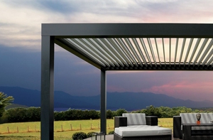 Zosi — pergola murale de jardin motorisé moderne en aluminium, jouet d'extérieur imperméable avec des arcs muraux en métal, de taille 4x3, fabriqué en chine - Product Image 6