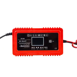 LCD 디스플레이가있는 기존 자동 12V12A 24V6a 스마트 태양열 자동차 납산 배터리 충전기