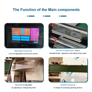 Ngang gói dòng chảy Gói máy đóng gói tấm dùng một lần máy đóng gói phần cứng phù hợp Gối máy đóng gói - Product Image 5
