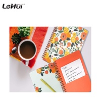 Mini cahier à spirale mignon à motif de fleurs avec couverture rigide durable et 160 pages lignées pour les adolescentes des femmes
