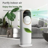 Kipas Angin AC Menara Listrik Plastik Portabel Senyap untuk Penggunaan Komersial, Model Baru 2025, Fungsi Ganda Dingin Hangat, Dilengkapi Remote Control
