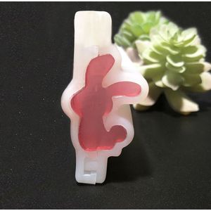 Vòng trái tim thỏ hình dạng xà phòng làm nguồn cung cấp handmade dài nhúng cột Ống Silicone xà phòng Ống nến khuôn - Product Image 2