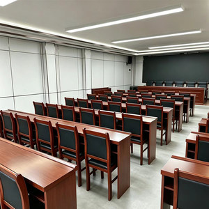 Table de conférence Earn SJ007 en placage de bois massif, finition laquée, pour salle de réunion, avec chaises assorties - Product Image 2