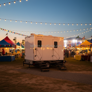 Remorque alimentaire avec toilettes intégrées, remorque WC portable 3 postes, remorque WC classique, remorque WC exécutif mural - Product Image 6