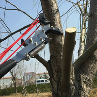 Gunting Pangkas Pohon Teleskopik Extentool Flip Clamp Lock, Gergaji Tajam untuk Memangkas Cabang Tinggi, Peralatan Kebun