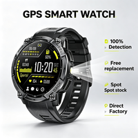 2026 K76A GPS Smartwatch 1.43" AMOLED 3ATM Senter LED Kompas Altimeter Smartwatch Kustom Langsung Dari Pabrik Grosir