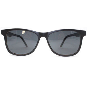 おしゃれなエボニーラミネートウッド偏光サングラス黒とグレーの眼メガネとタックレンズとロゴが含まれています - Product Image 4