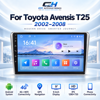 Autoradio Android Carplay pour Toyota Avensis T25 2002-2008, lecteur multimédia 2din, autoradio stéréo, unité principale 9'', navigation GPS